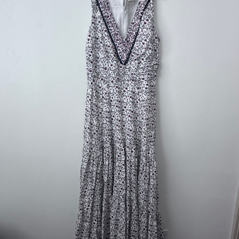 eShakti Custom Made Floral Pleated Maxi Dress